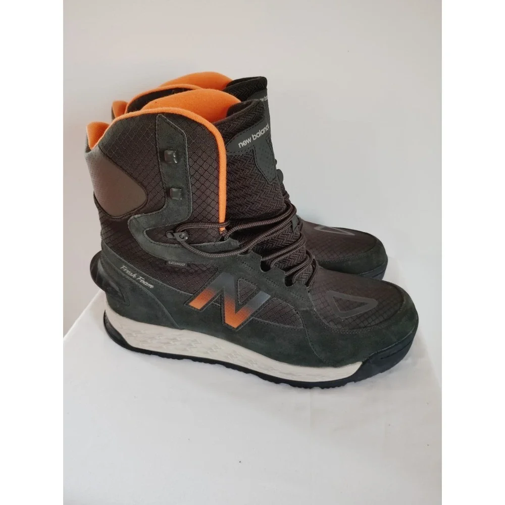 NWOT New Balance BM1000GR Winter Waterproof Hiking Boots Olive Orange Men 16